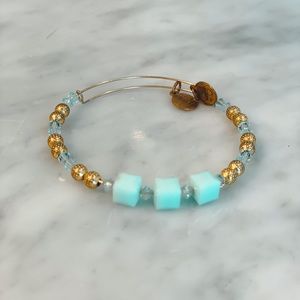 Alex and Ani blue beaded bracelet